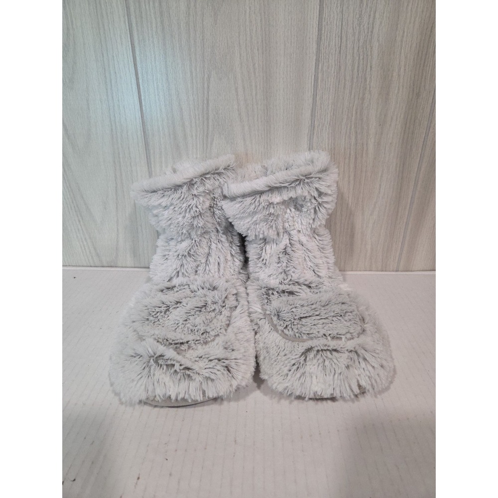 Warmies Brown Microwaveable Heated Slippers Faux Fur Non-Slip 1 Size FREE SHIP